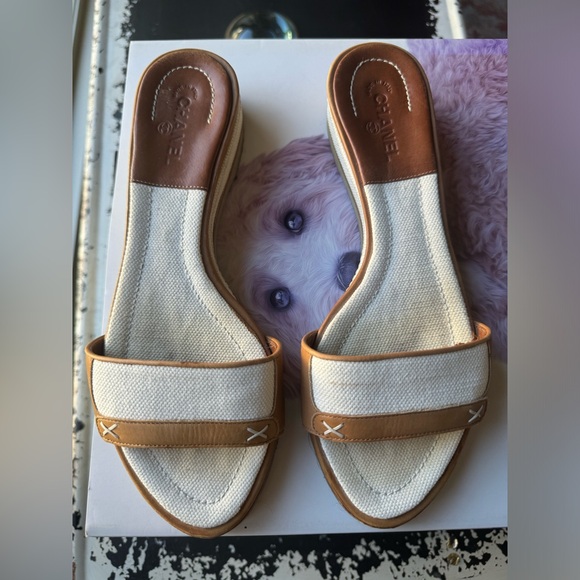 Chanel Cavas & Leather Sandals - Picture 11 of 11